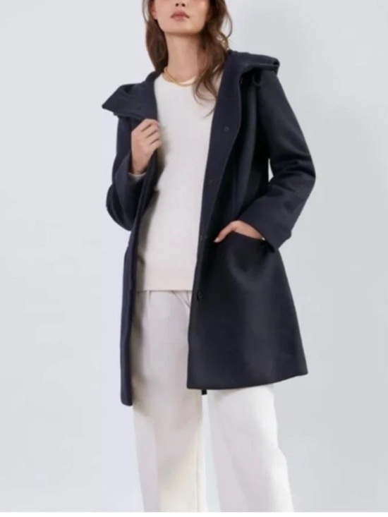 Babaton Jackets & Blazers - Aritzia Babaton Pearce Italian Wool Cashmere Hooded Duffle Peacoat XS Navy